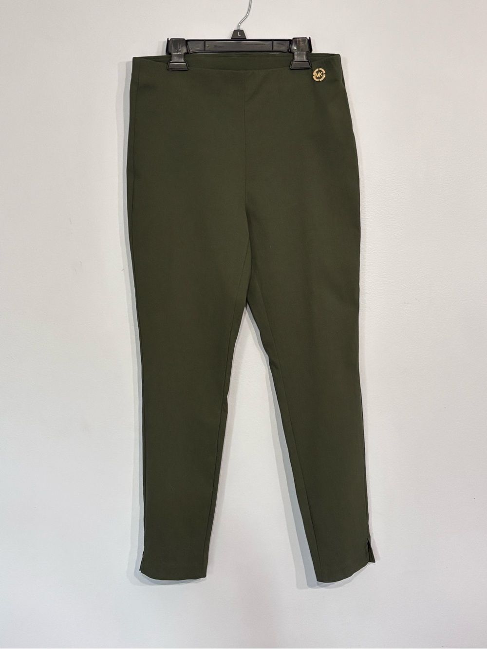 Michael Michael Kors Women's Olive Green Slim Cropped Dress Pants Size Medium